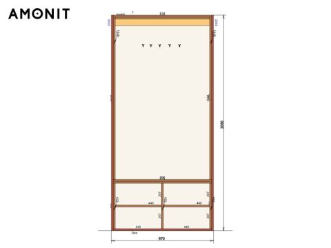 Vestavěná skříň - botník č. 12