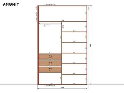 Vestavěná skříň s posuvnými dveřmi č. 3
