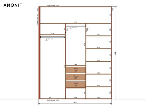 Vestavěná skříň s posuvnými dveřmi č. 4