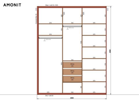 Vestavěná skříň s posuvnými dveřmi č. 5