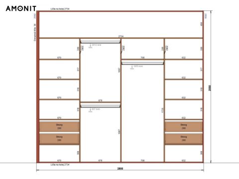 Vestavěná skříň s posuvnými dveřmi č. 8